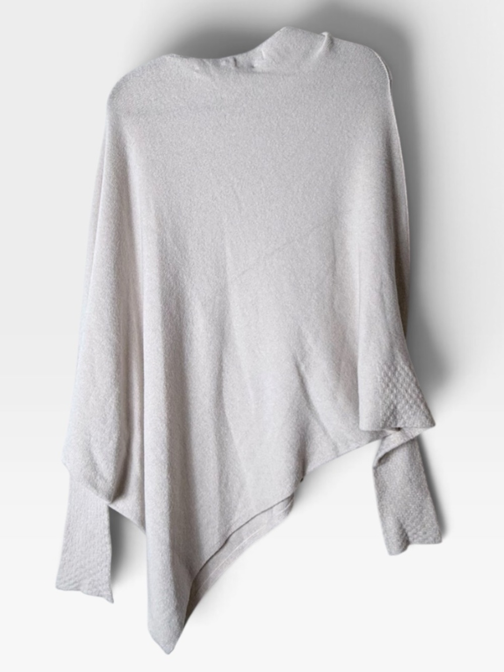 Jaki London Asymmetric Draped Knit Sweater Women's Size L/XL Cream (Z) - Picture 5 of 9